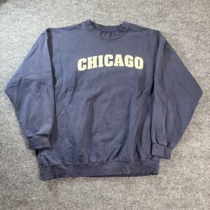 Vintage Dodger Sweatshirt Mens XL Blue Fleece Crew Neck Pullover Chicago USA